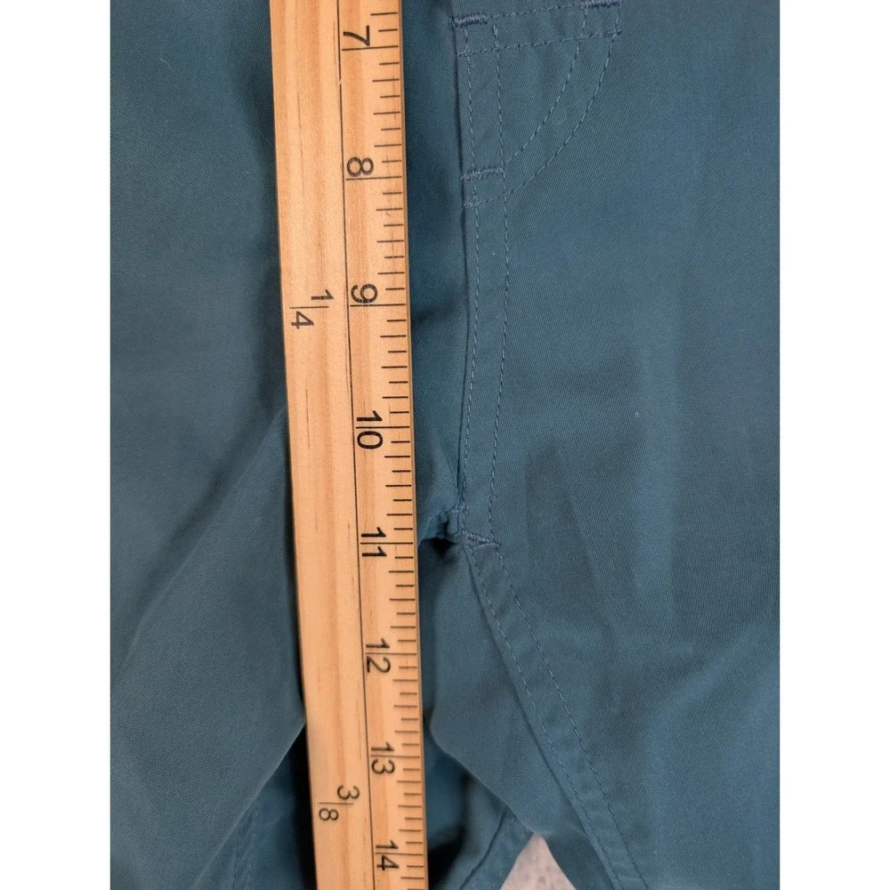 Prana Breathe Mens Nylon Cargo Shorts Teal Blue Green Climbing Hiking Size M